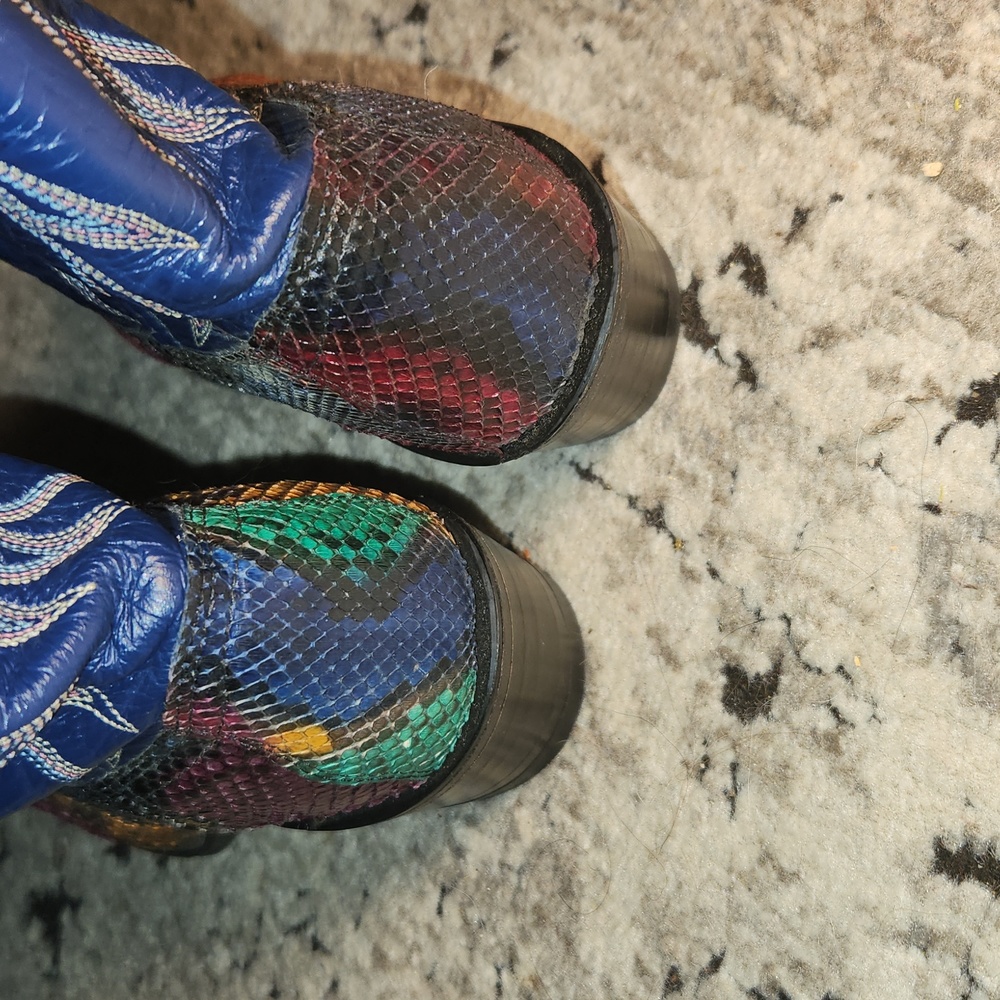Vntg Dan Post Python Boots Sz.6 - image 5